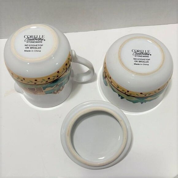 Corelle Coordinates Stoneware Landscape Creamer and Sugar Bowl with Lid - Picture 7 of 7